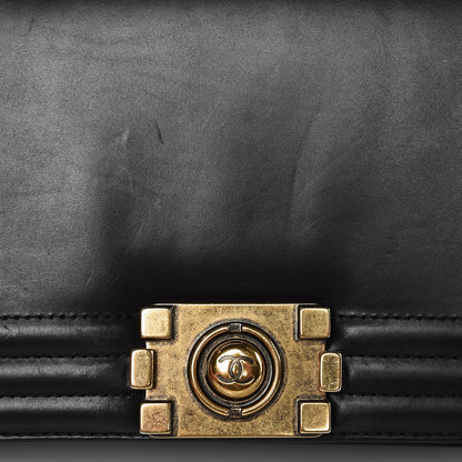 Chanel Glazed Calfskin Medium Boy Flap Black 12 of 13