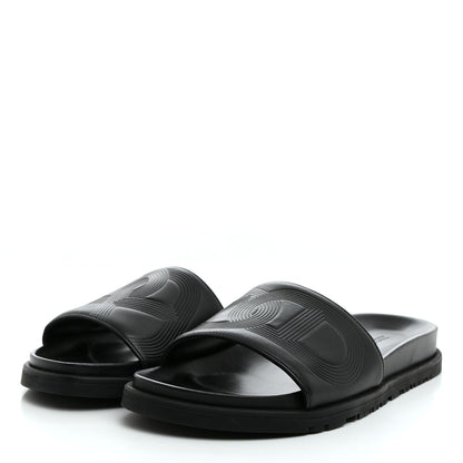 Hermes Calfskin Mens Biarritz Sandals 40 Black 3 of 11