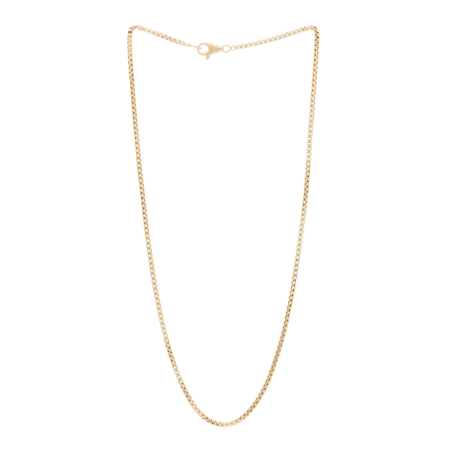 David Yurman 18K Yellow Gold 2.5mm Box Chain Necklace 20" 3 of 5