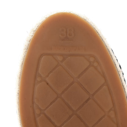 Chanel Suede Pearl CC Espadrilles 38 Black 6 of 11