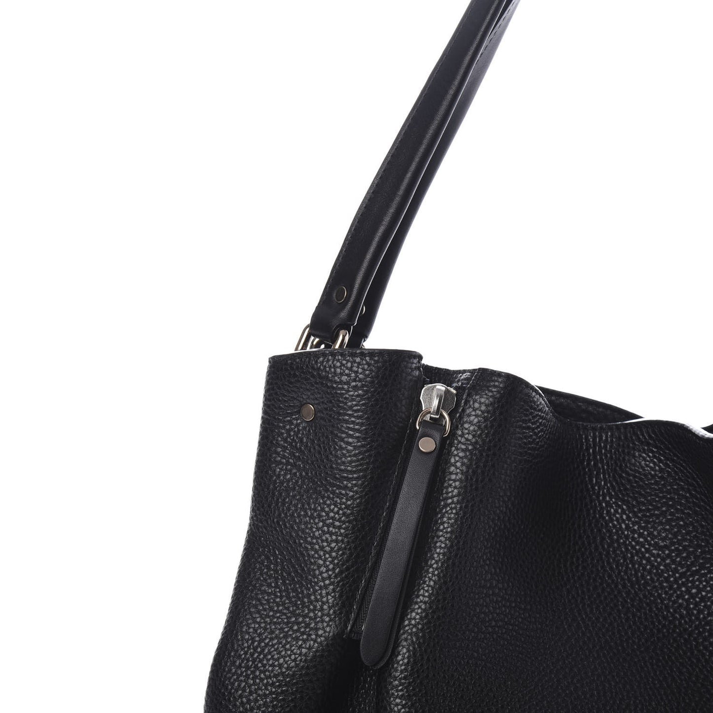 Grainy Calfskin House Check Medium Maidstone Black