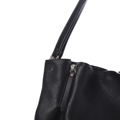 Burberry Grainy Calfskin House Check Medium Maidstone Black 8 of 8