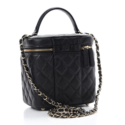 Chanel Caviar Quilted Small Vanity Case With Chain Black 3 of 10