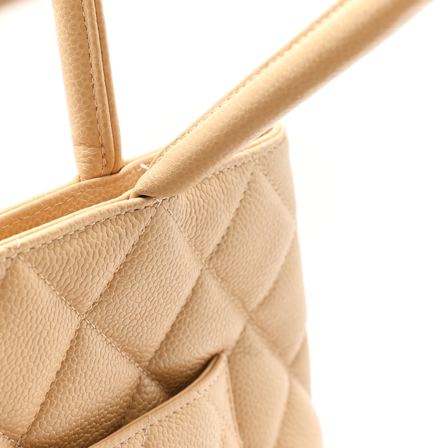 Chanel Caviar Quilted Medallion Tote Beige 13 of 13