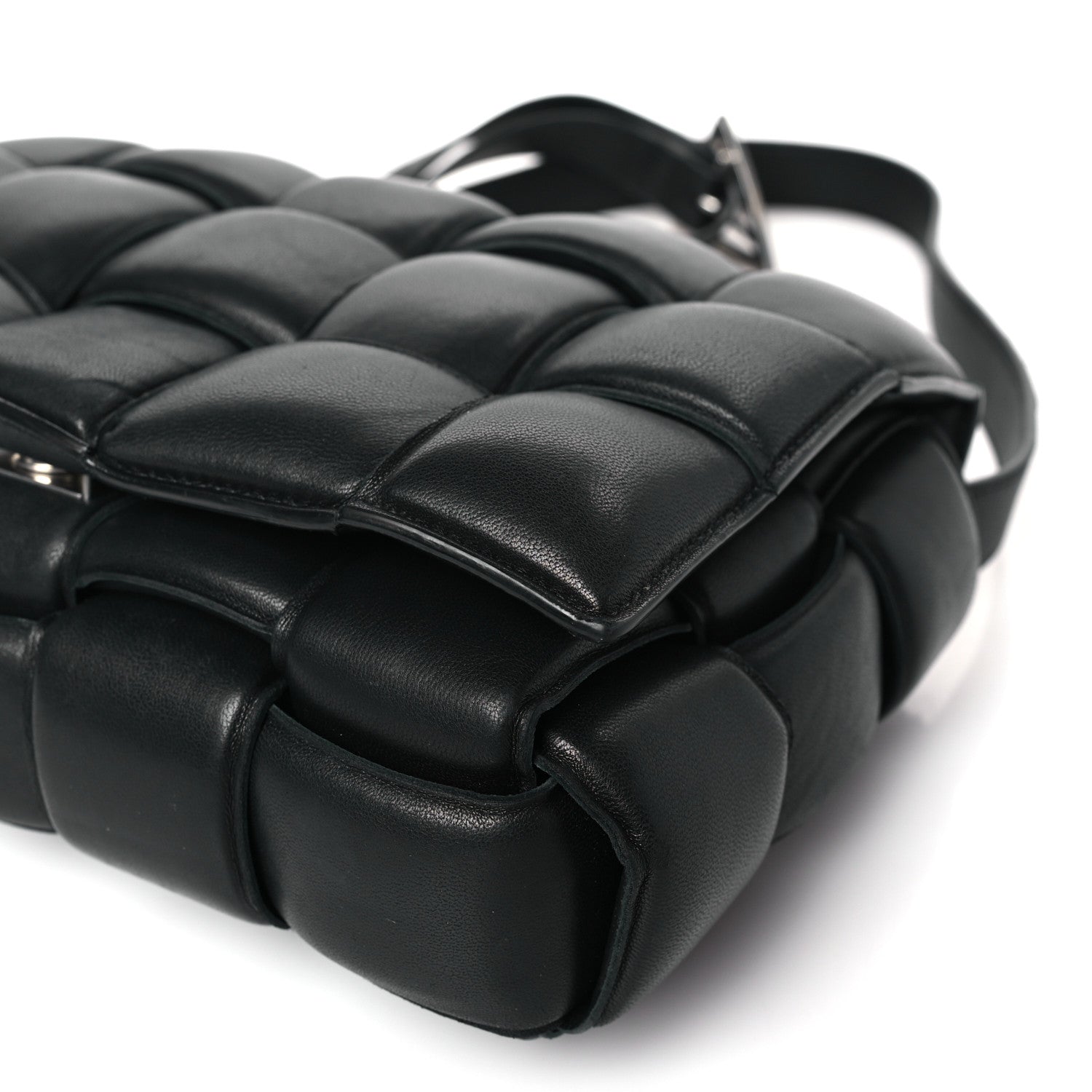 Bottega Veneta Nappa Maxi Intreccio Padded Cassette Crossbody Bag Black 9 of 15