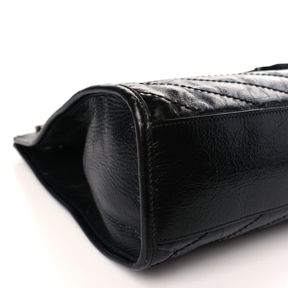 Saint Laurent Crinkled Calfskin Matelasse Monogram Medium Niki Shopper Tote Black 8 of 9