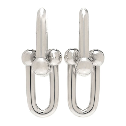 Tiffany Sterling Silver Large HardWear Link Earrings 1 of 4
