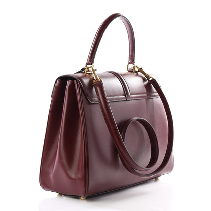 Celine Satinated Calfskin Medium 16 Top Handle Bag Light Burgundy 2 of 10