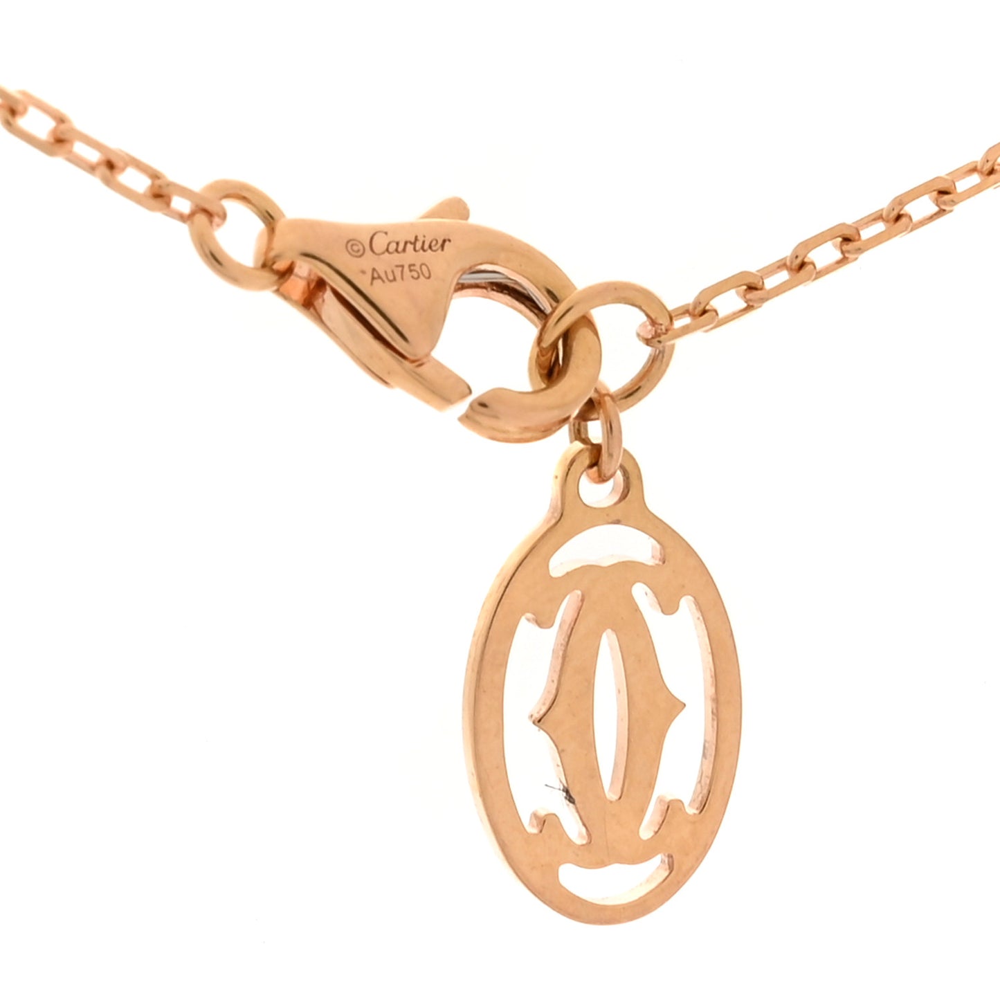 18K Pink Gold Diamond SM D'Amour Pendant Necklace