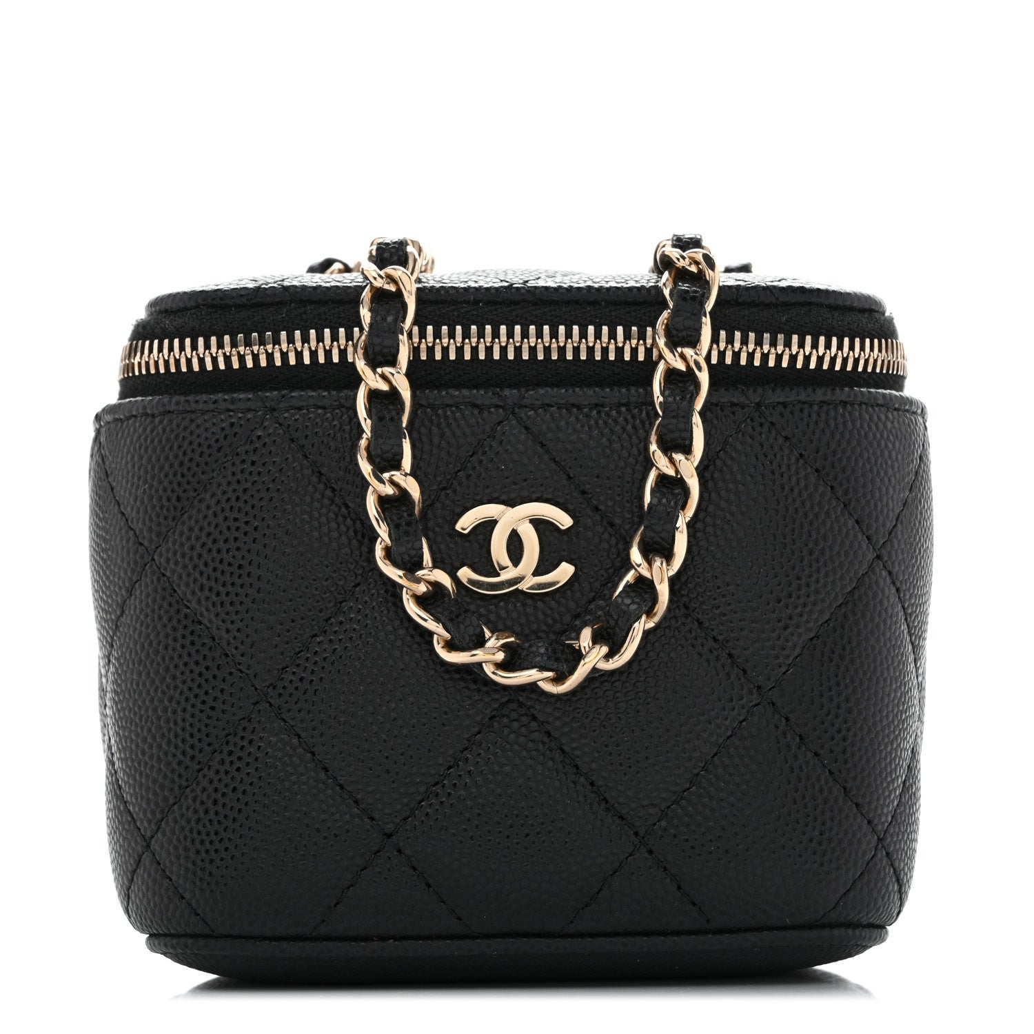 Chanel Caviar Quilted Mini Vanity Case With Chain Black 1 of 10