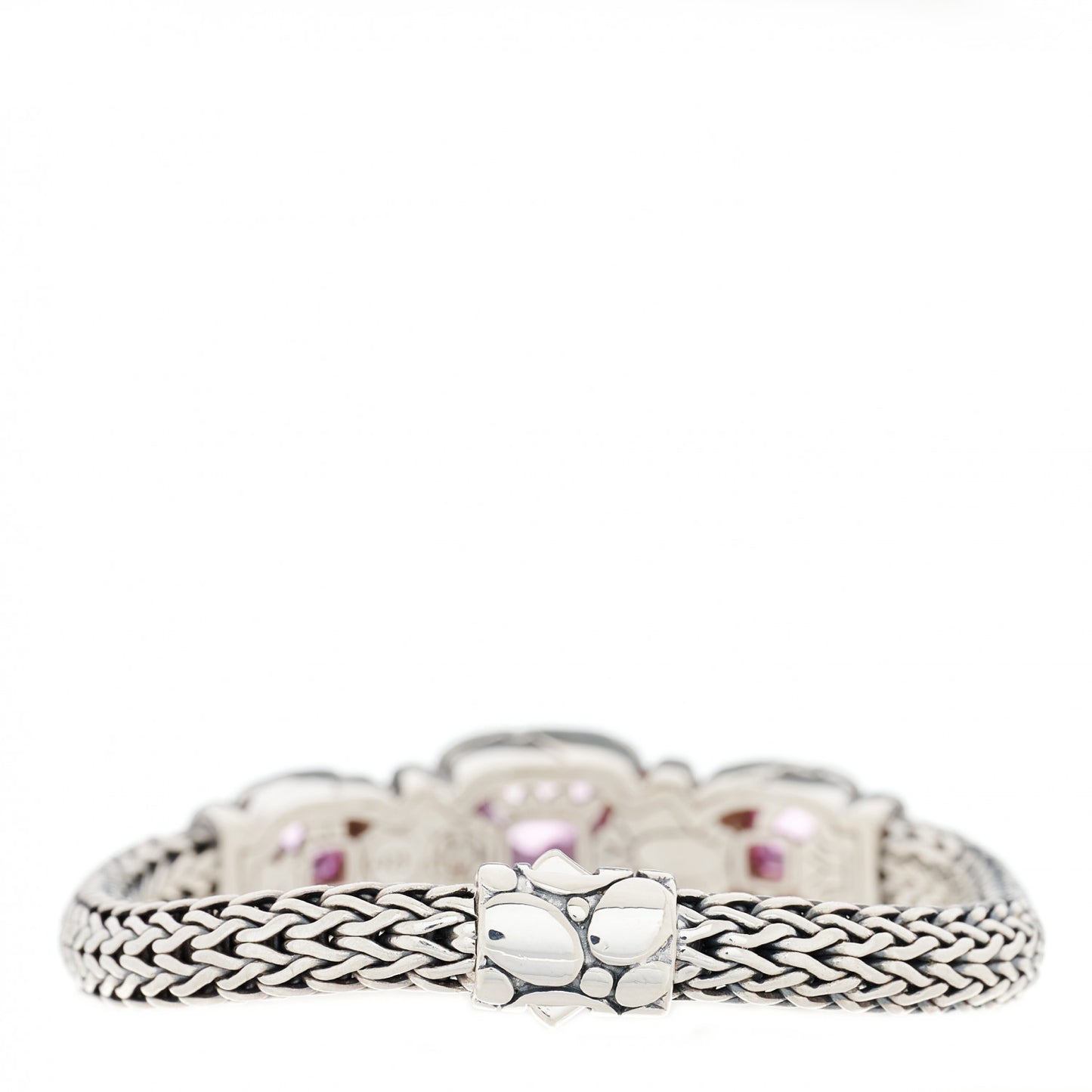 Sterling Silver Pink Topaz Batu Kali Bracelet