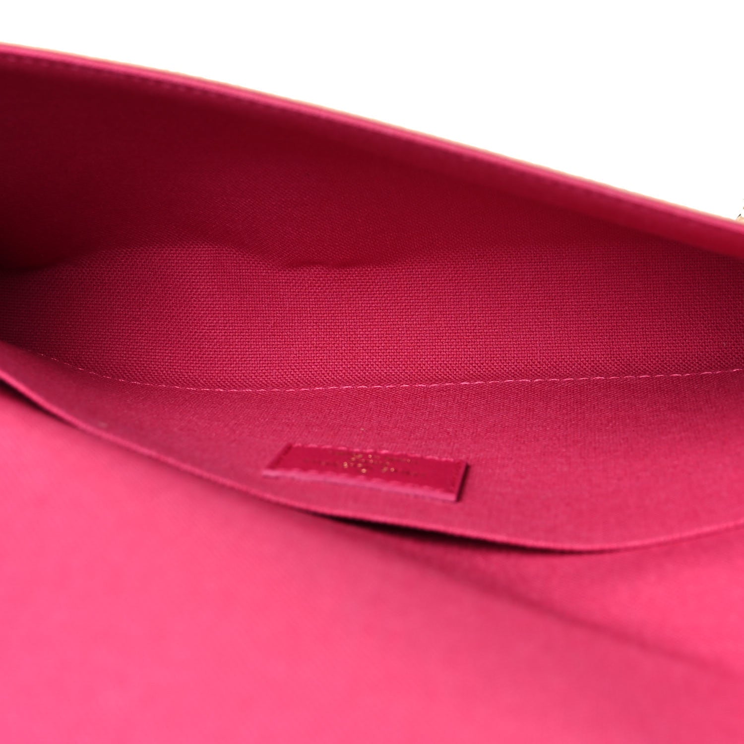 Louis Vuitton Damier Azur Studded Pochette Felicie Chain Wallet Fuchsia 5 of 9
