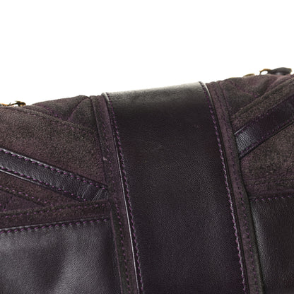 Chanel Suede Union Jack Jumbo Mademoiselle Flap Purple 12 of 13