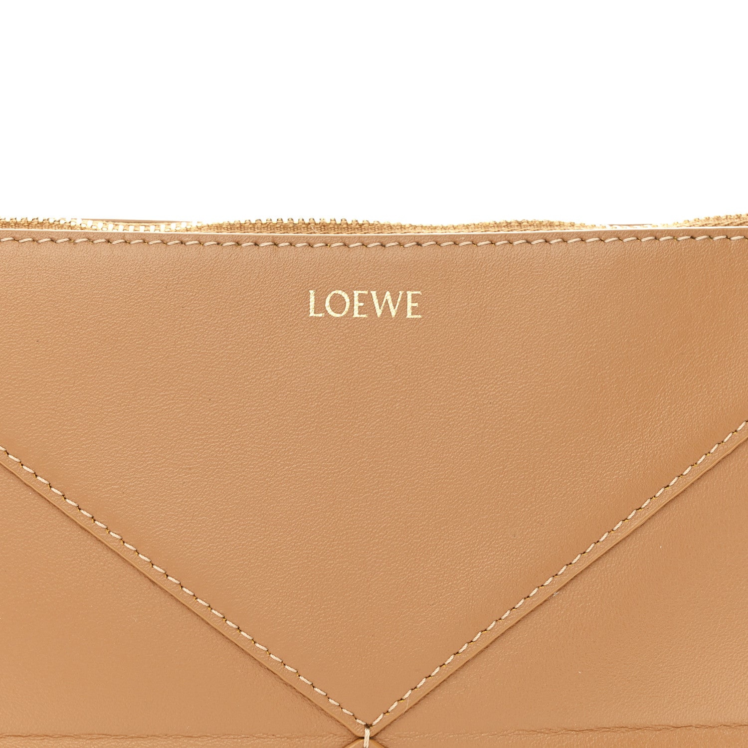 Loewe Shiny Calfskin Puzzle Fold Pouch Warm Desert 7 of 9