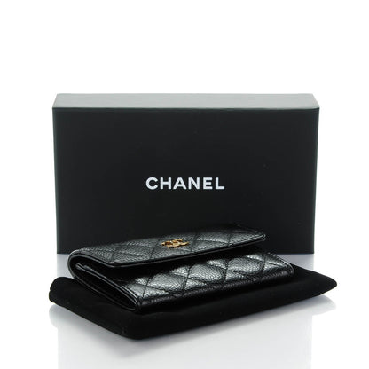 Chanel Caviar Quilted Flap Card Holder Black 4 of 8