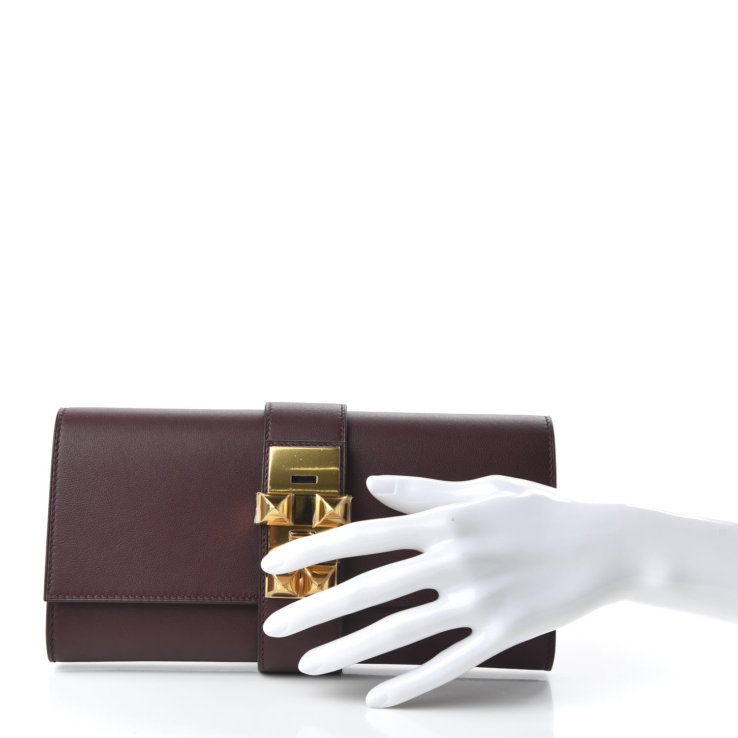 Hermes Swift Medor 23 Clutch Bordeaux 2 of 11