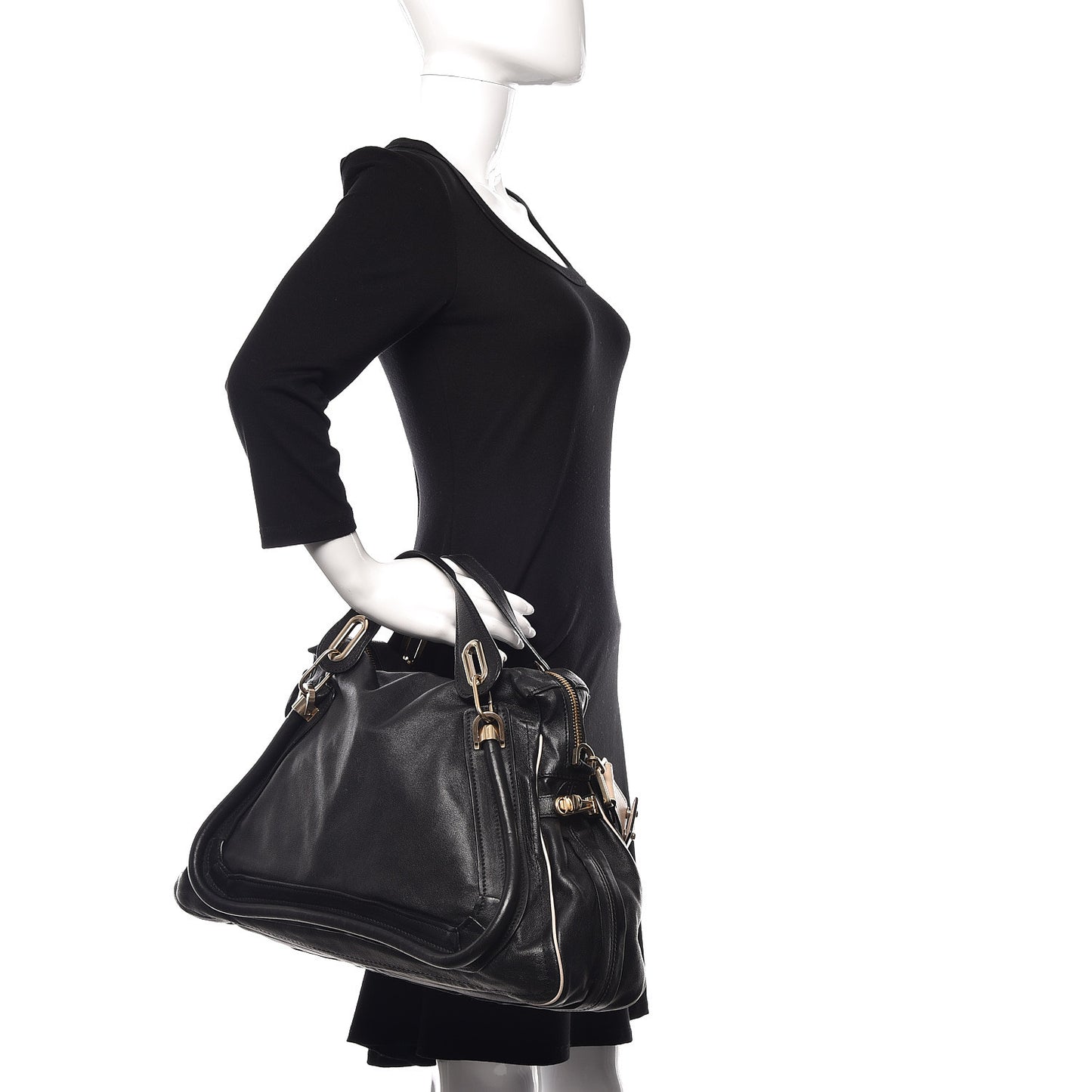 Calfskin Large Military Paraty Black