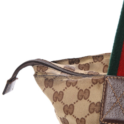 Gucci GG Monogram Small Web Handle Bucket Tote Dark Brown 10 of 12