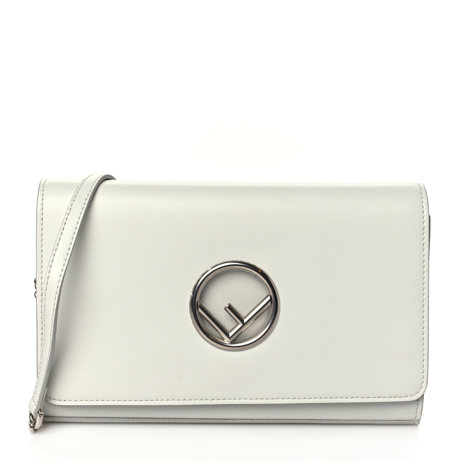 Fendi Vitello Liberty Lucido F is Fendi Wallet on Chain White 1 of 10
