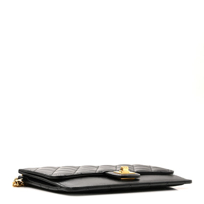 Chanel Aged Calfskin Quilted 2.55 Reissue Pouch With Chain Handle Black 10 of 27