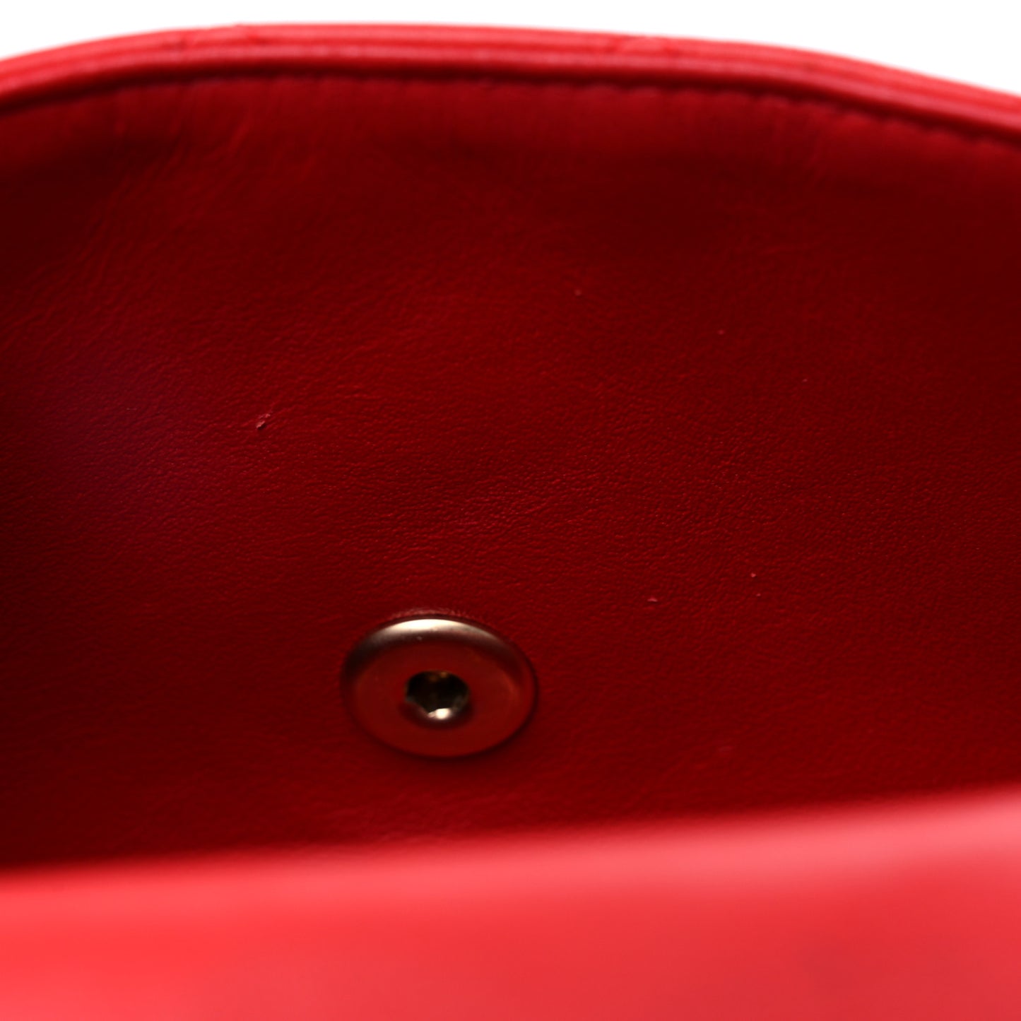 Lambskin Quilted Mini Rectangular Flap Red