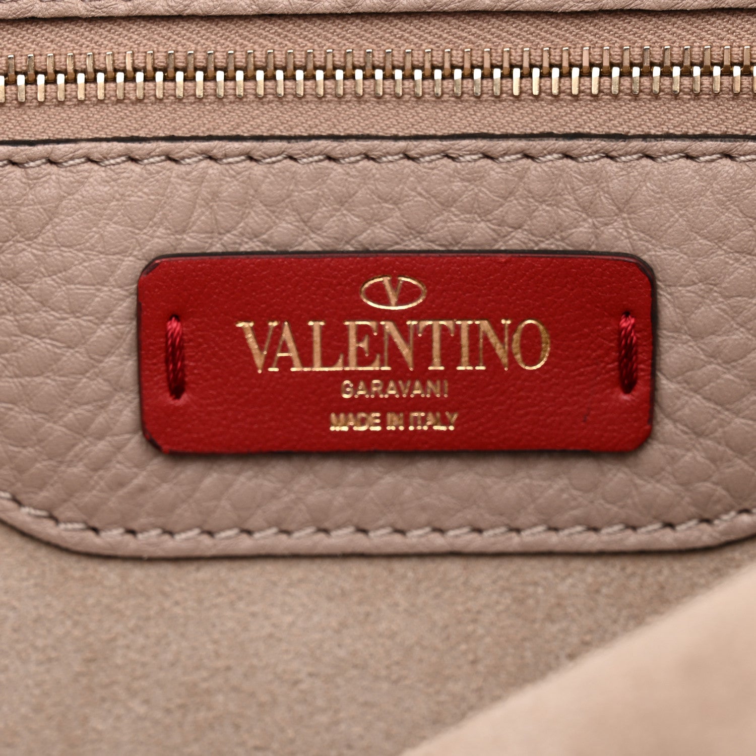 Valentino Garavani Grained Calfskin Small Rockstud Shoulder Tote Poudre 6 of 9