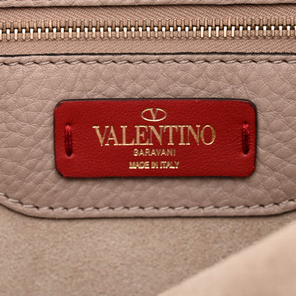 Valentino Garavani Grained Calfskin Small Rockstud Shoulder Tote Poudre 6 of 9