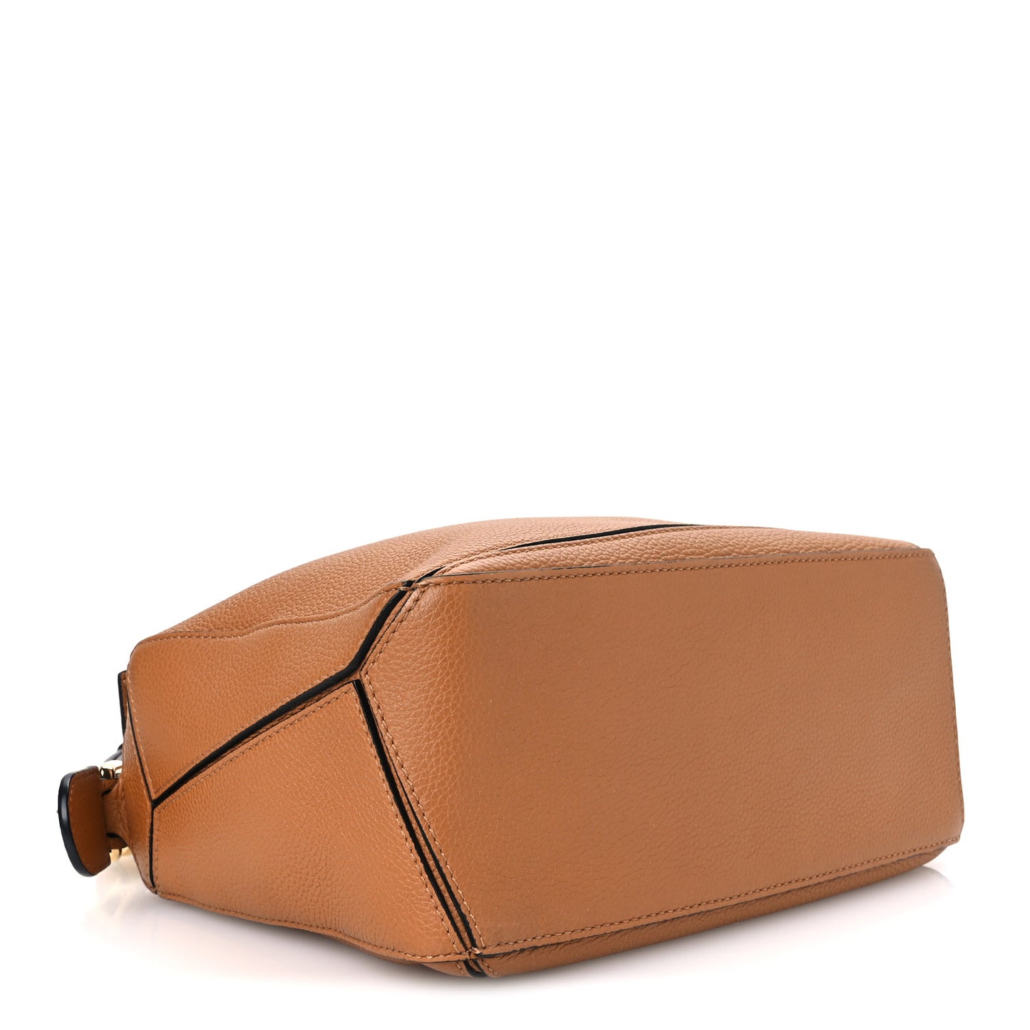 Grained Calfskin Small Puzzle Bag Tan