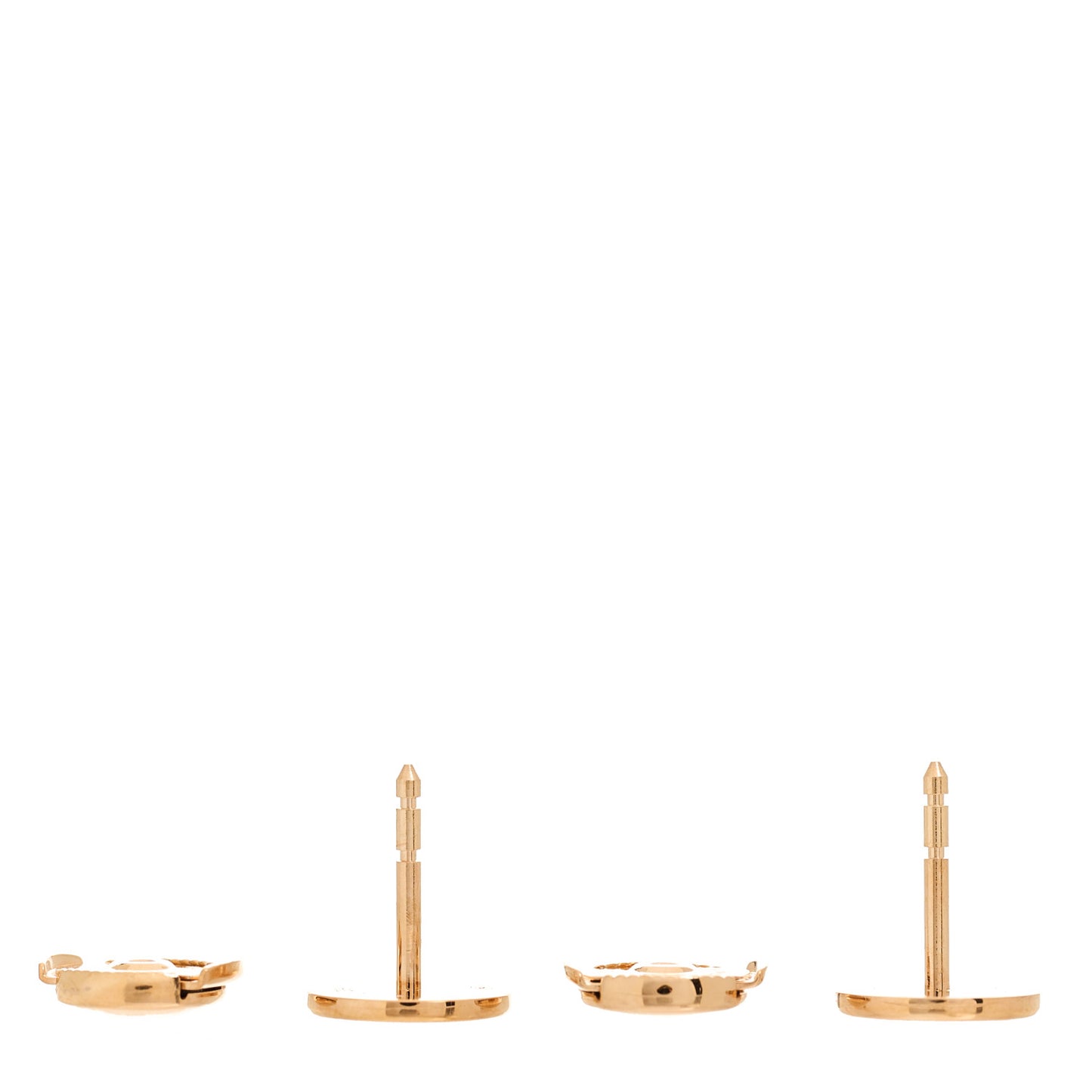 18K Rose Gold TPM Ex-Libris Stud Earrings