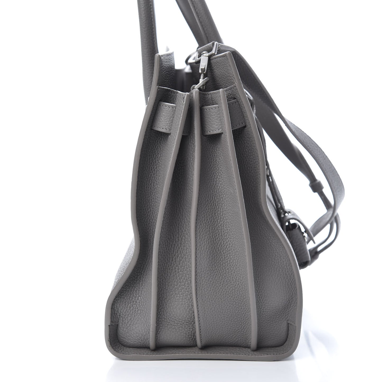 Grained Calfskin Small Supple Sac De Jour Mouse Grey