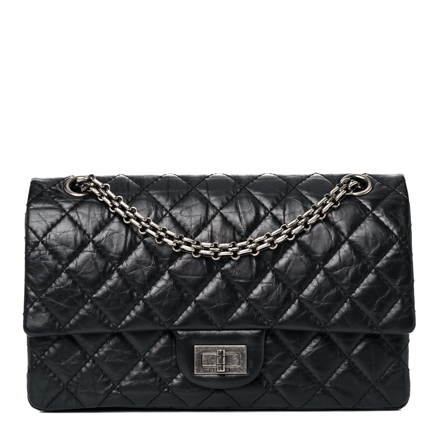 Chanel Aged Calfskin Quilted 2.55 Reissue 225 Flap Black 1 of 11