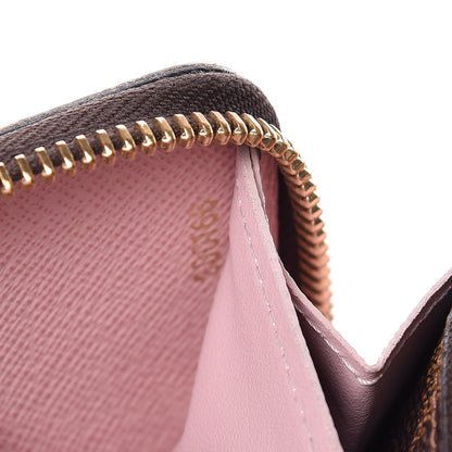 Louis Vuitton Damier Ebene Clemence Wallet Rose Ballerine 7 of 7