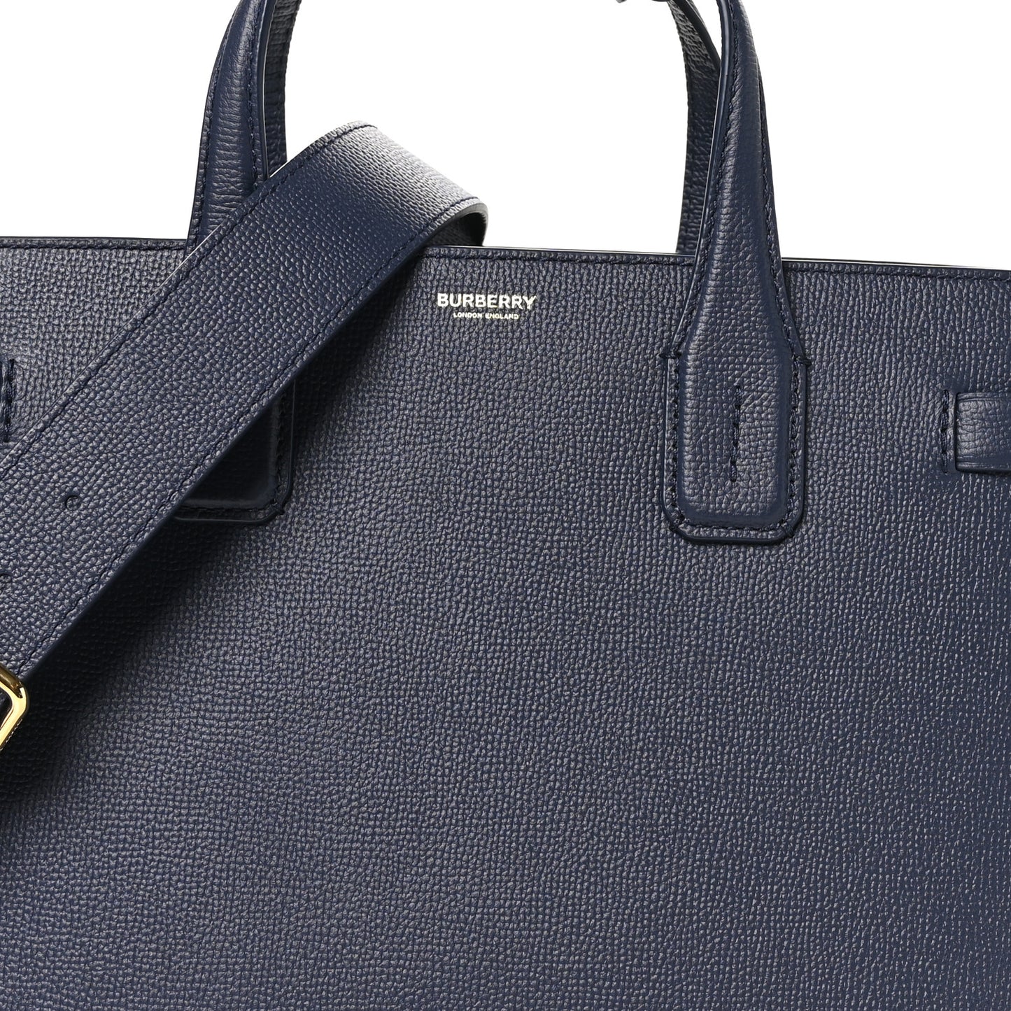 Derby Calfskin Vintage Check Medium Banner Tote Regency Blue