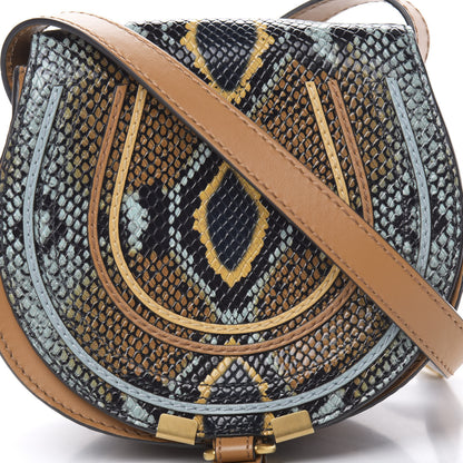 Chloe Python Calfskin Embossed Mini Marcie Round Crossbody Bag Multicolor 9 of 11