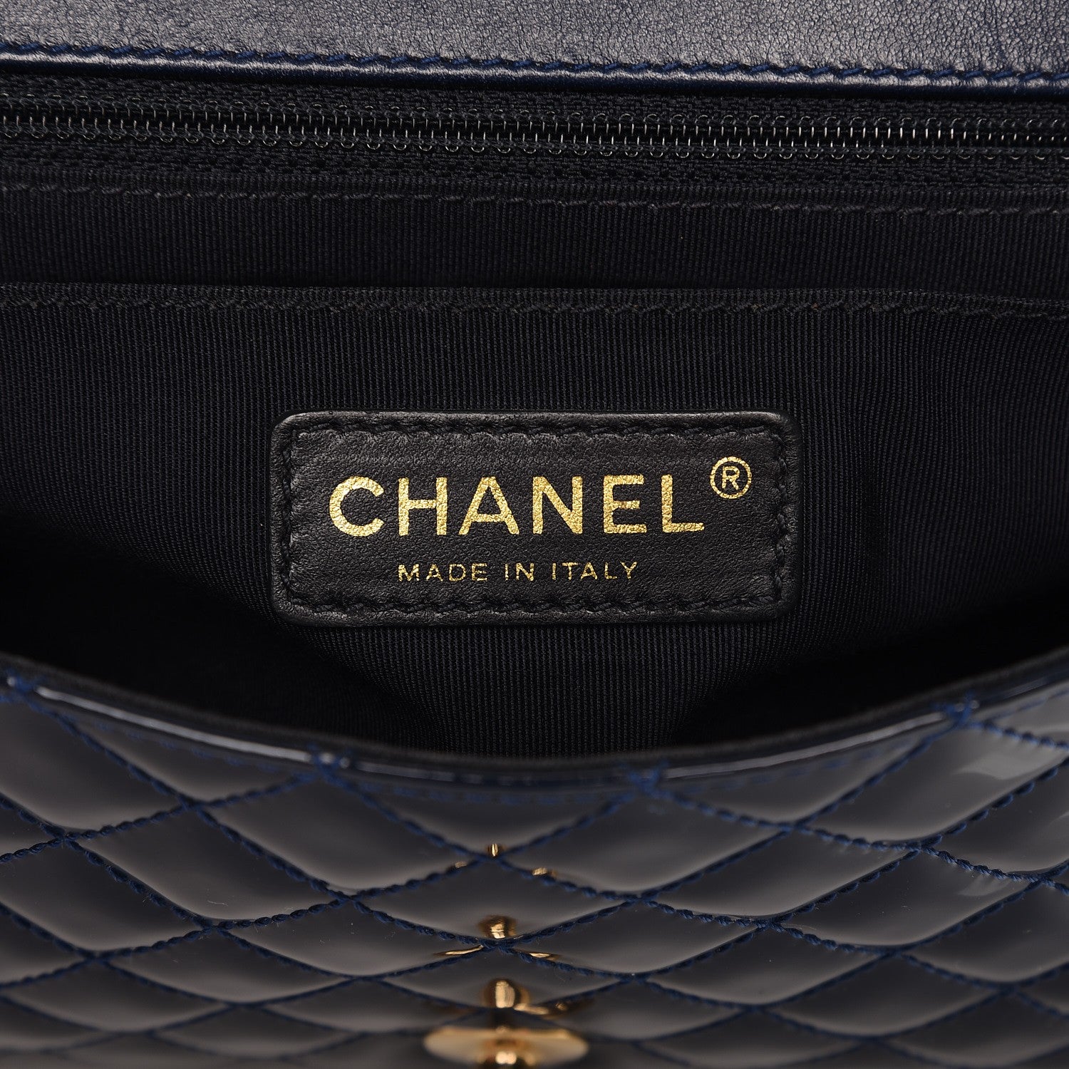 Chanel Patent Calfskin Quilted Valentine Charms Medium Single Flap Navy 6 of 8