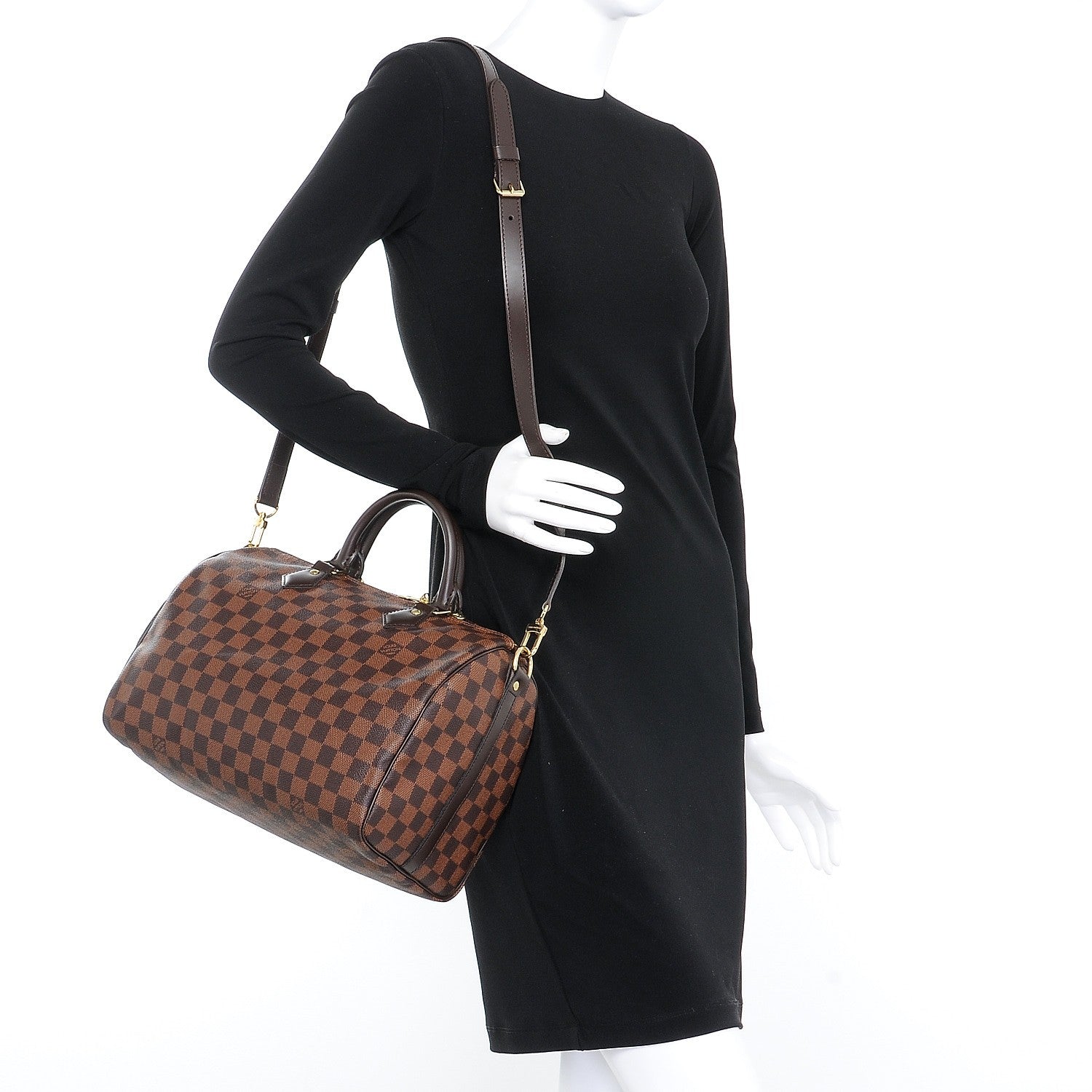Louis Vuitton Damier Ebene Speedy Bandouliere 30 2 of 9