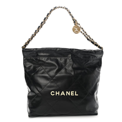 Chanel Calfskin Quilted Small Chanel 22 Black 2 of 10