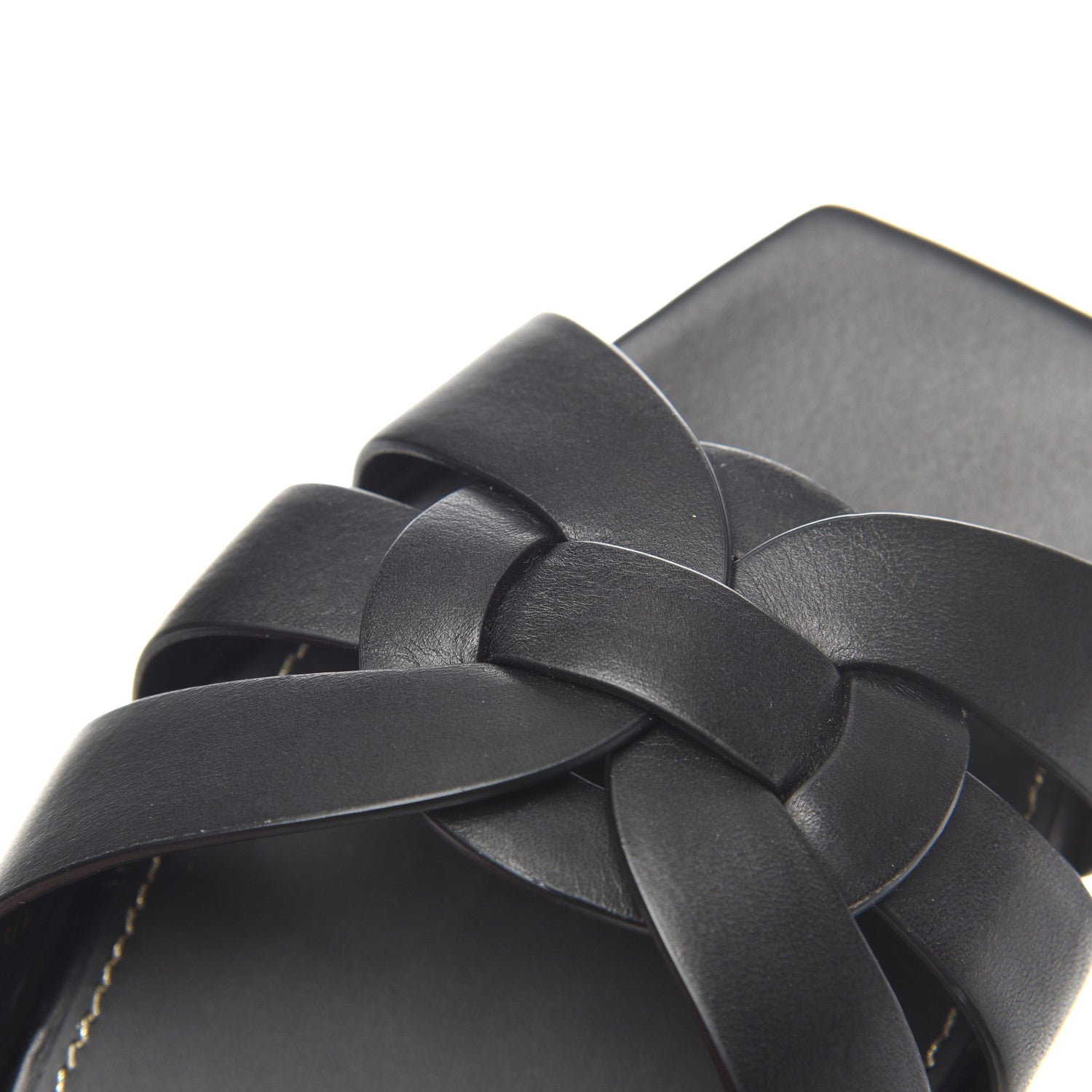 Saint Laurent Calfskin Tribute 05 Slide Sandals 37 Black 12 of 13