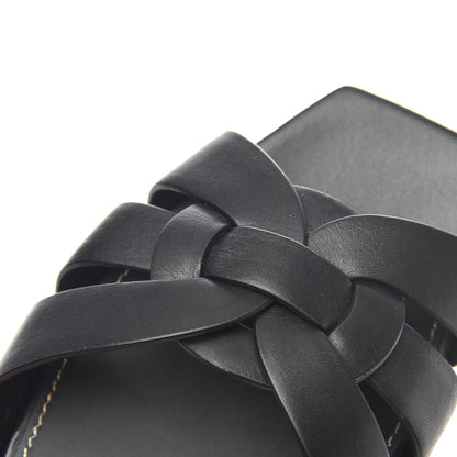 Saint Laurent Calfskin Tribute 05 Slide Sandals 37 Black 12 of 13