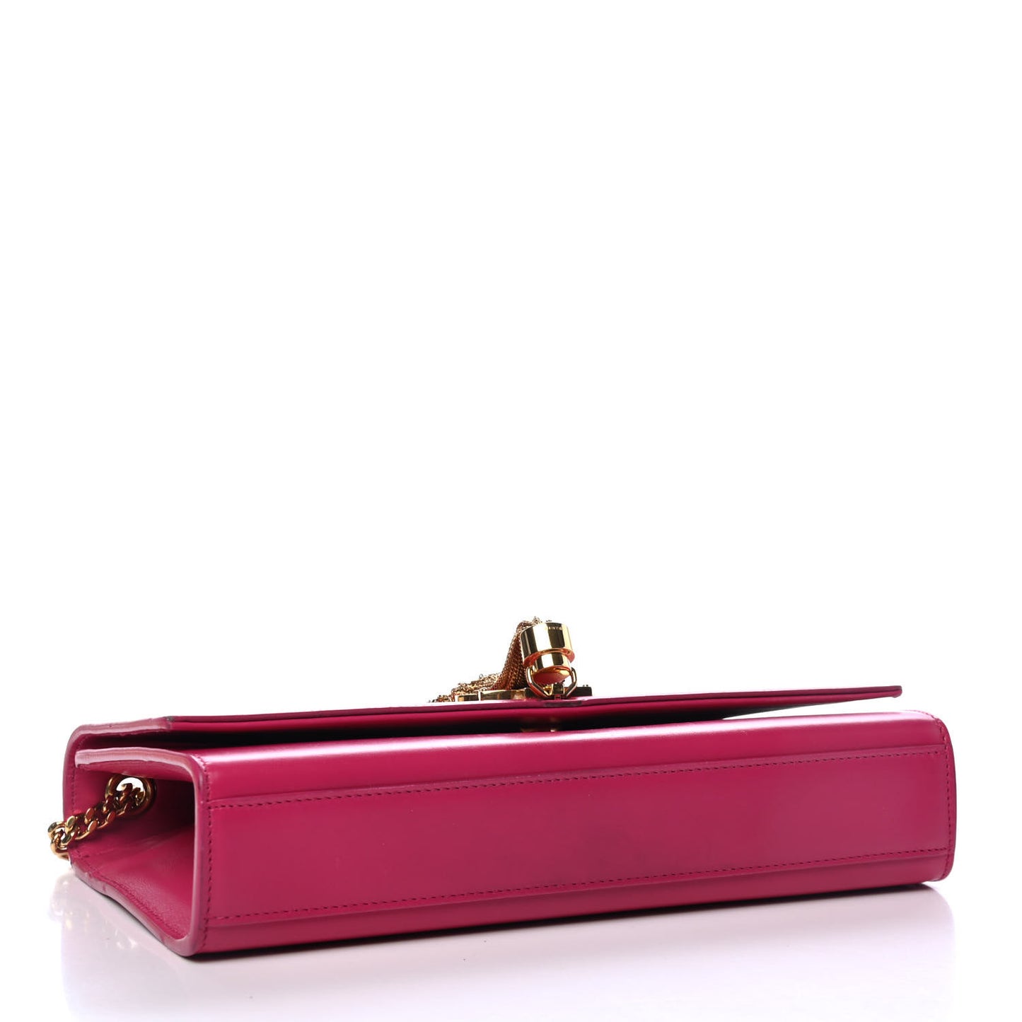Smooth Calfskin Medium Classic Monogram Kate Tassel Satchel Fuchsia