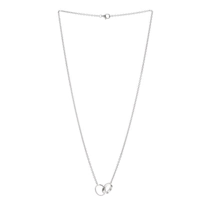 Cartier 18K White Gold Interlocking LOVE Necklace 3 of 6
