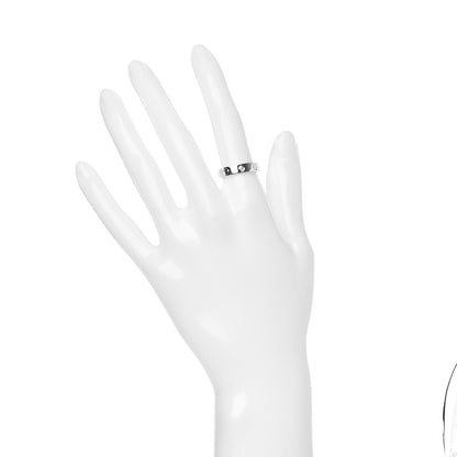 Cartier 18K White Gold Diamond 4mm LOVE Wedding Band Ring 51 5.75 2 of 4