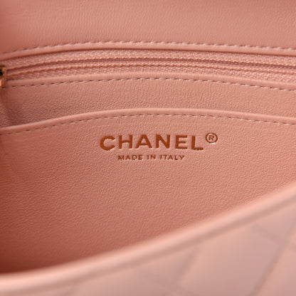 Chanel Lambskin Quilted Mini Square Flap Light Pink 8 of 11