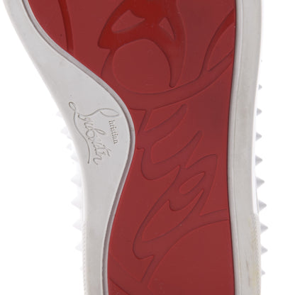 Christian Louboutin Calfskin Mens Spikes Pik Boat Flat 40 White 8 of 11