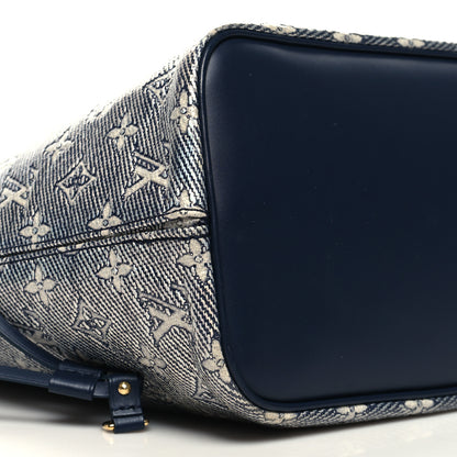 Louis Vuitton Monoglam Neverfull MM Blue 6 of 11