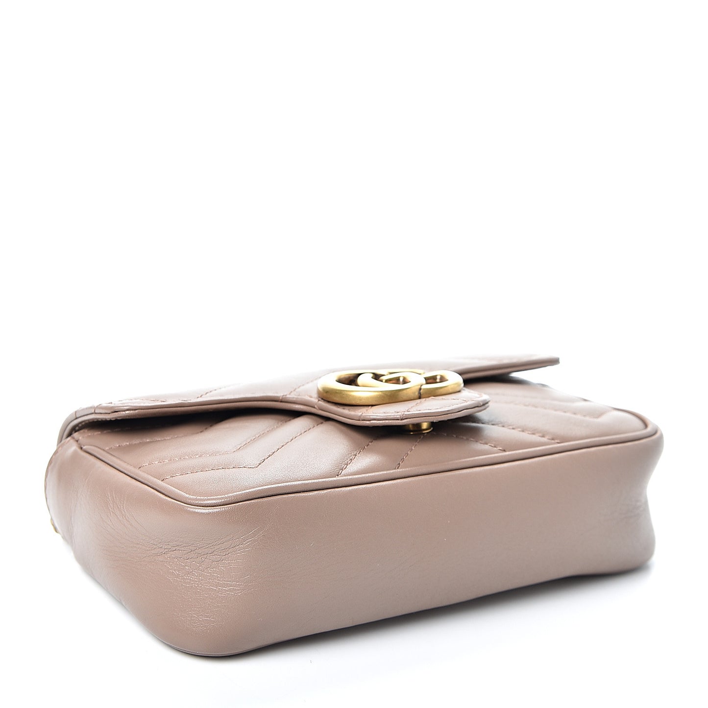 Calfskin Matelasse Super Mini GG Marmont Shoulder Bag Porcelain Rose