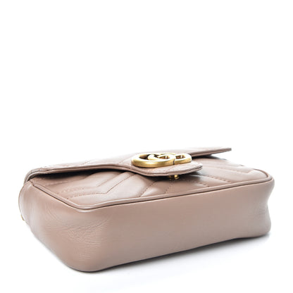 Gucci Calfskin Matelasse Super Mini GG Marmont Shoulder Bag Porcelain Rose 3 of 10