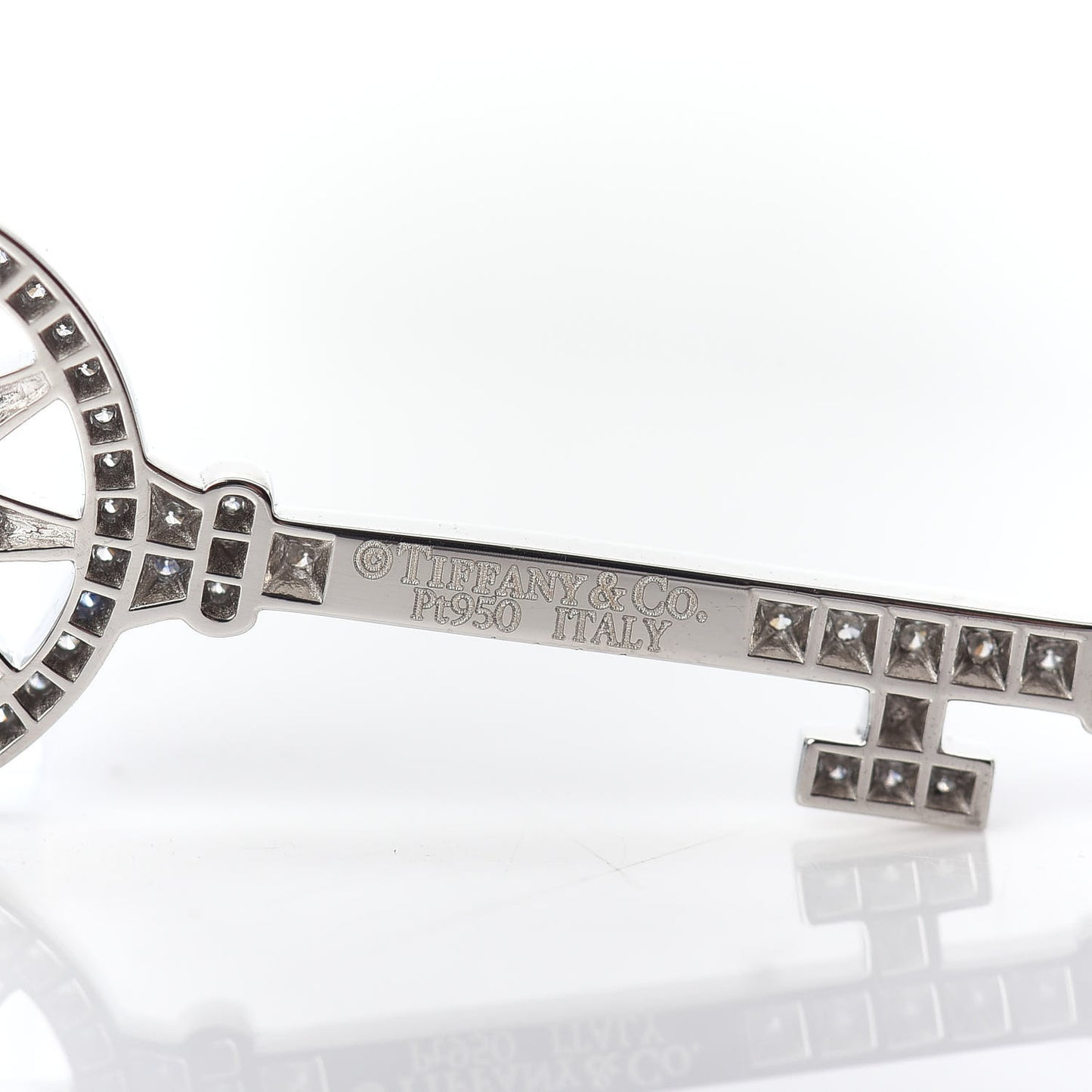 Platinum Diamond Star Key Pendant