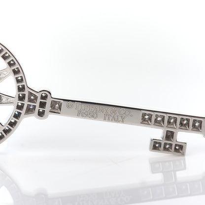 Tiffany Platinum Diamond Star Key Pendant 3 of 3