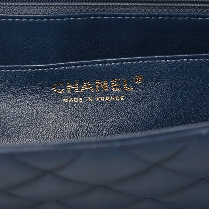 Chanel Lambskin Quilted Maxi Single Flap Blue 7 of 9